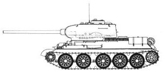 T-34/85, scale drawing