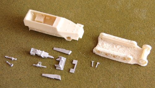 An unassembled kit, seen exactly as received