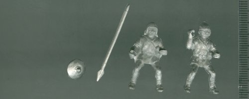 Ancient Spanish riders, group, as delivered