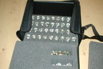 'Mini' Case, open showing contents 'Mini' Case, open showing contents